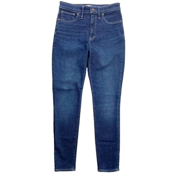 Madewell Curvy High-Rise Skinny Jean Tencel Stretch Orland Wash Dark Blue 27 - Picture 1 of 10